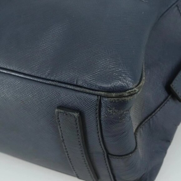 PRADA Business Bag Leather Navy Auth 102353 - Picture 3 of 16